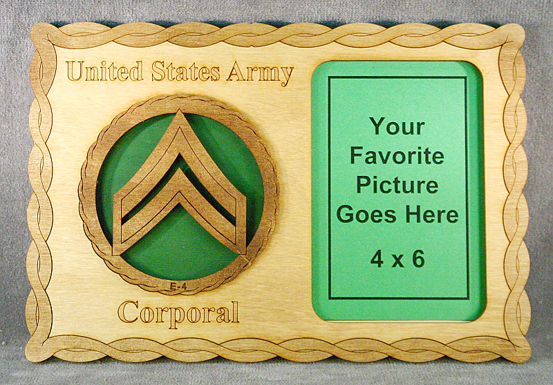 Army Corporal Picture Frame